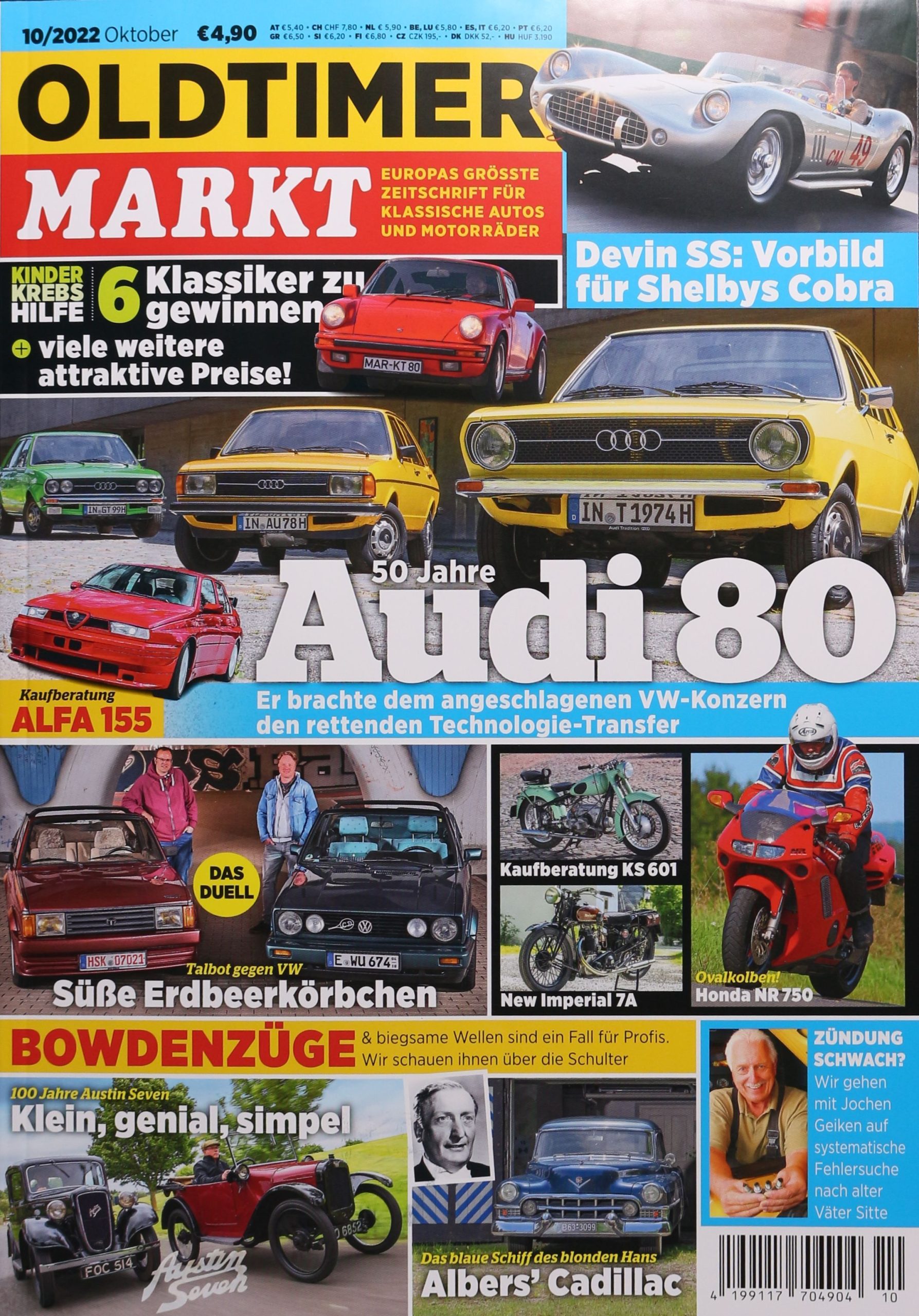 OLDTIMER MARKT 10/2022 "50 Jahre Audi 80" Online-Deal