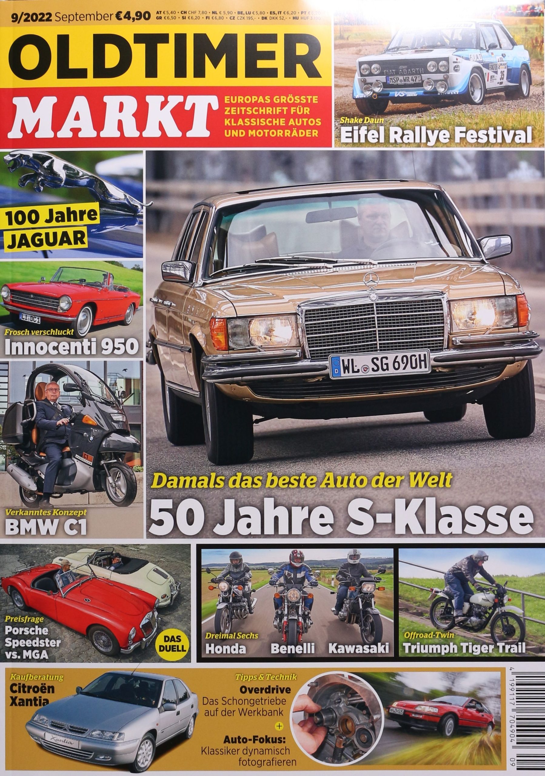 OLDTIMER MARKT 9/2022 "50 Jahre S-Klasse" Stark reduziert