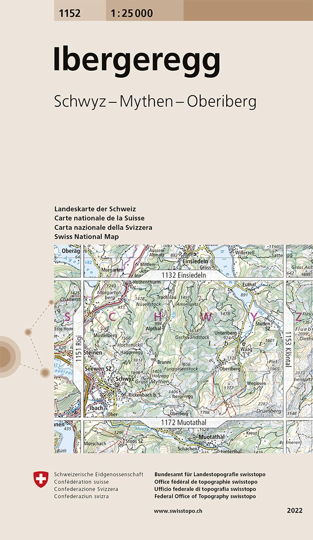 Landeskarte der Schweiz 1152, Ibergeregg 1:25.000