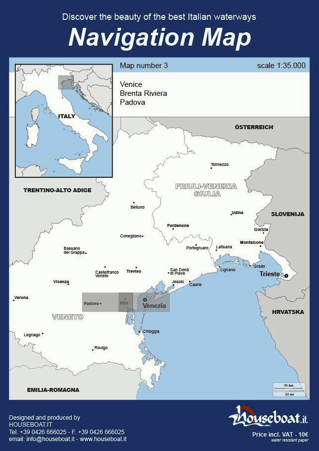 Navigation Map 3 - Venice, Brenta Riviera, Padova 1:35.000 Verkauf